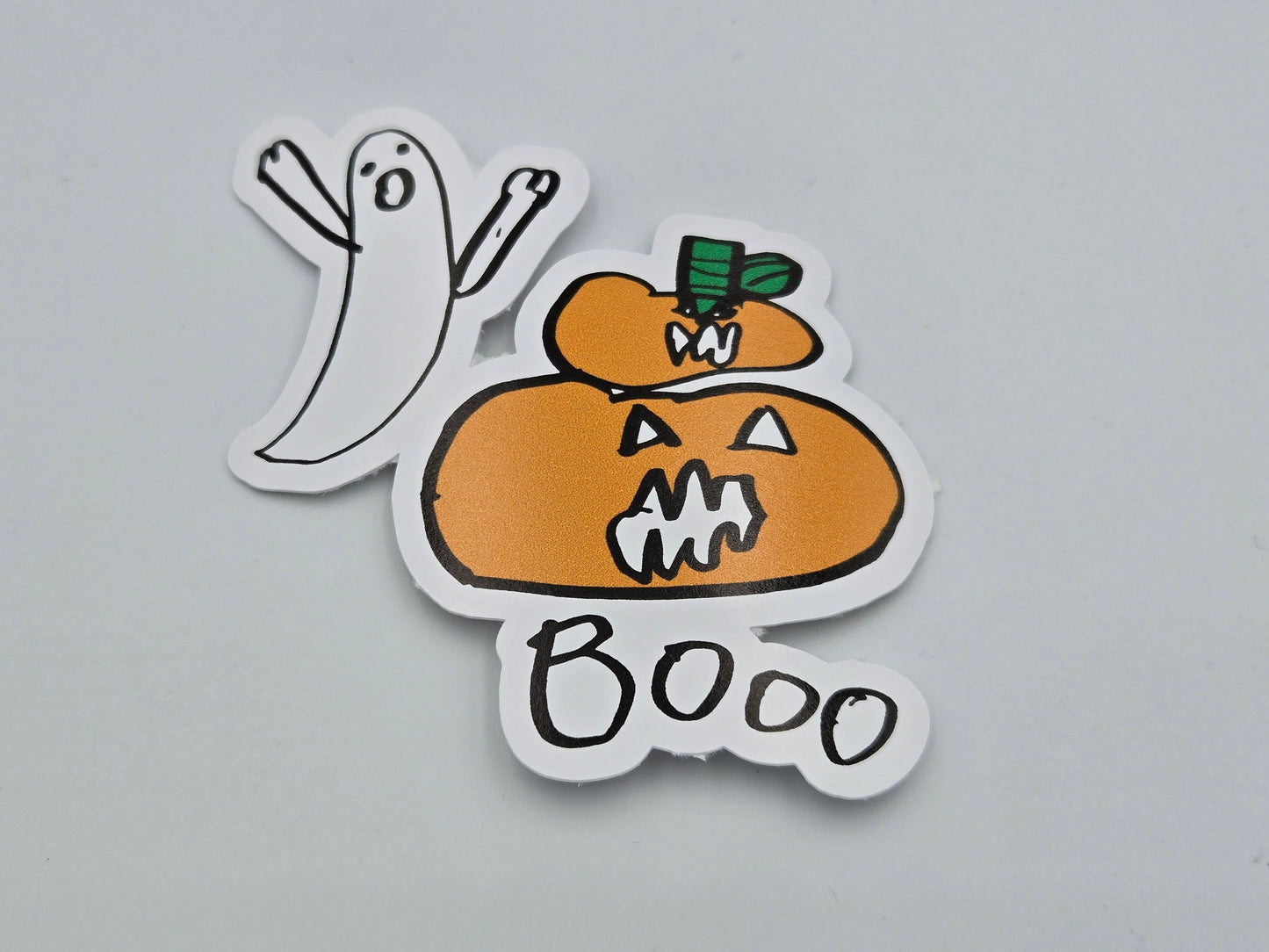 Ghost & Pumpkin BOOO Sticker